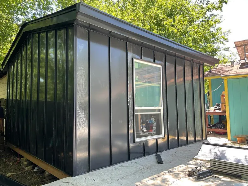 Black standing seam metal wall panels for Roof Inspection in Rockford